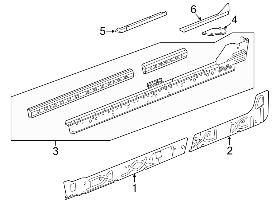 Diagram ROCKER PANEL. for your 1997 Buick Century   