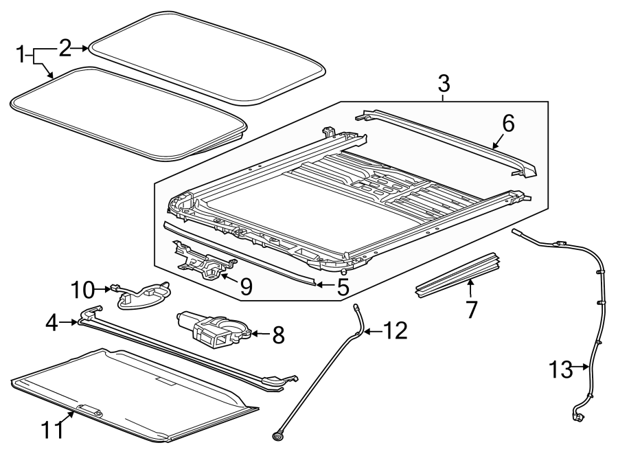 Diagram SUNROOF. for your Chevrolet