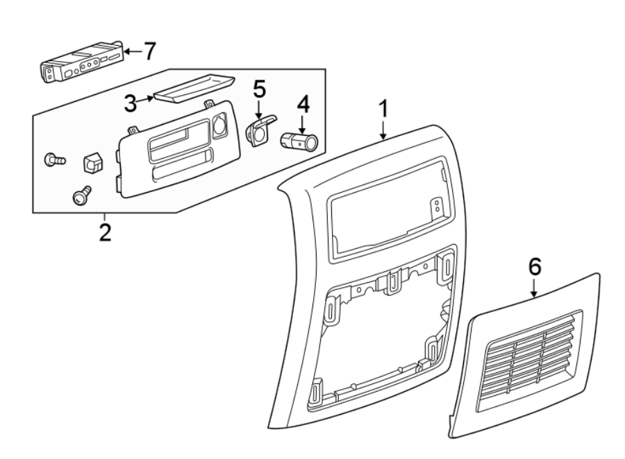 Diagram CENTER CONSOLE. for your 2001 Buick Century   