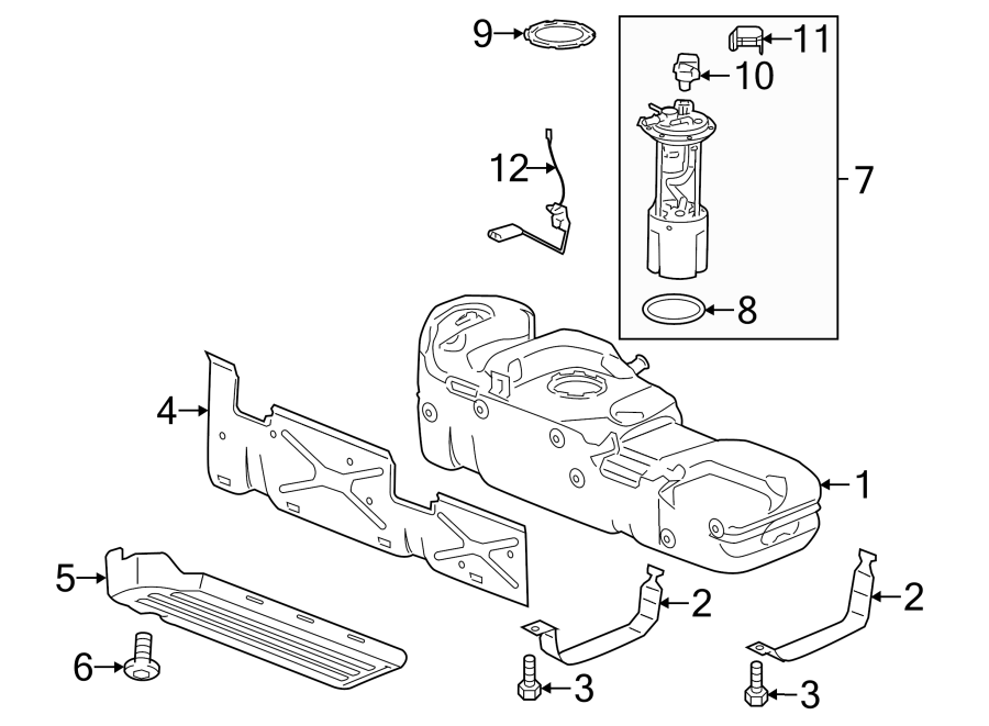 Diagram FUEL SYSTEM COMPONENTS. for your 2013 Chevrolet Express 3500   