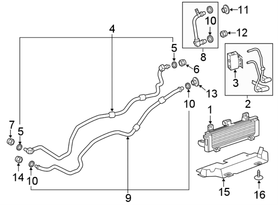 Diagram TRANS OIL COOLER. for your 1995 Chevrolet