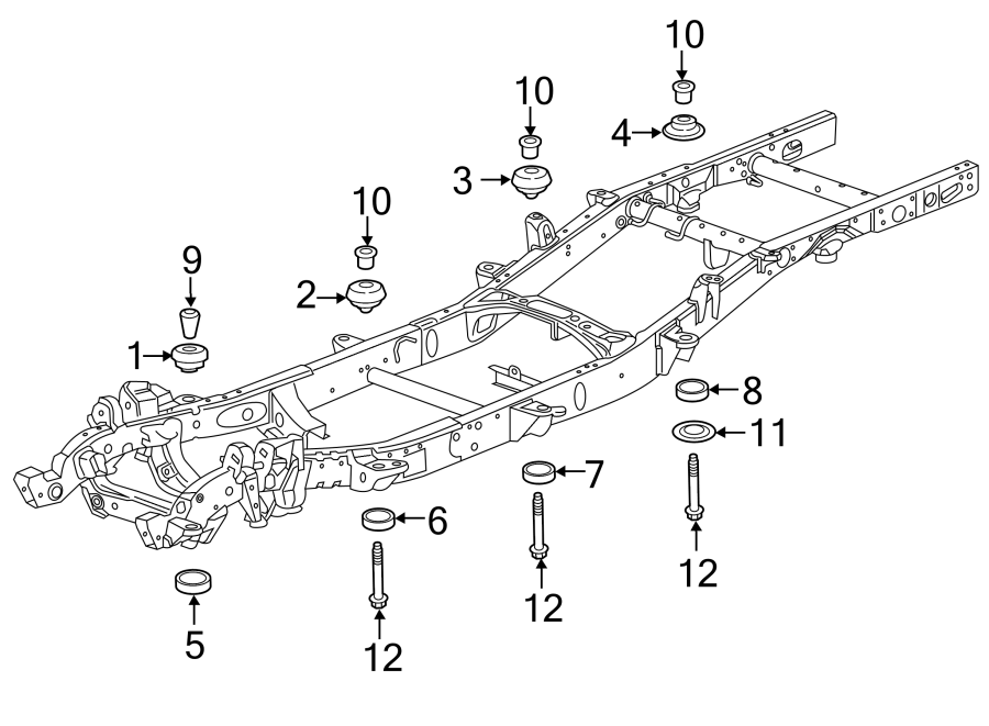 FRAME. BODY MOUNTING. Diagram