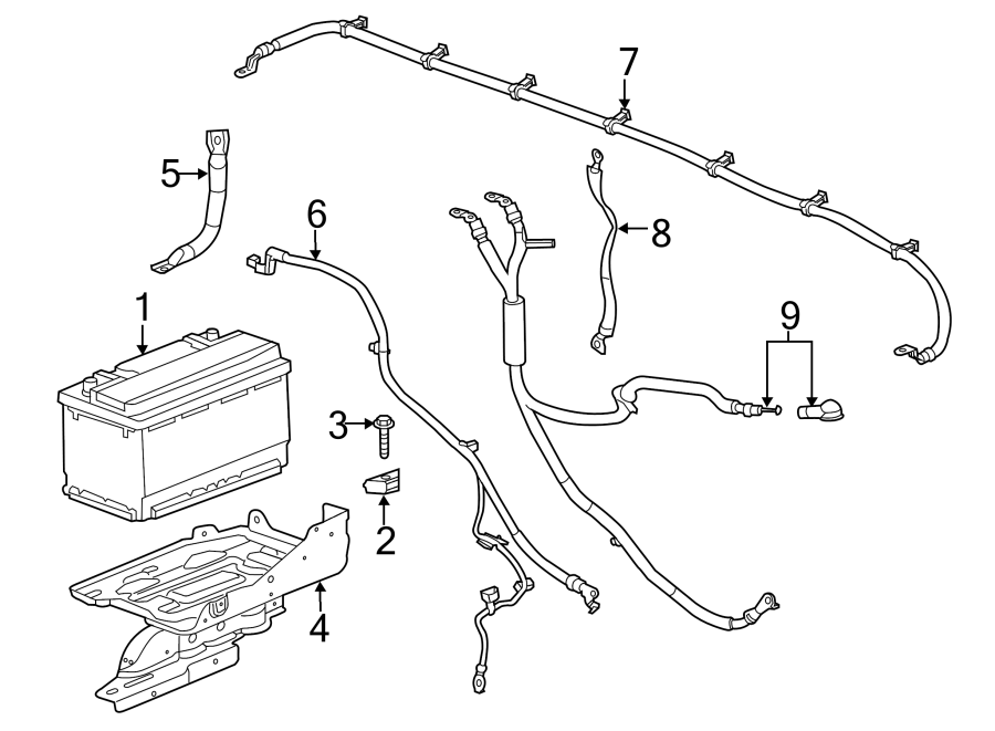 Diagram Main battery. for your 2006 GMC Sierra 3500 6.0L Vortec V8 A/T RWD SLE Extended Cab Pickup Fleetside 