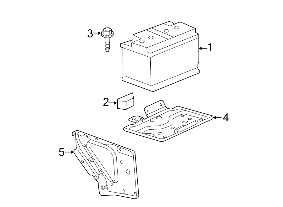 Diagram Secondary battery. for your 2019 GMC Sierra 2500 HD 6.0L Vortec V8 FLEX A/T 4WD SLT Extended Cab Pickup Fleetside 