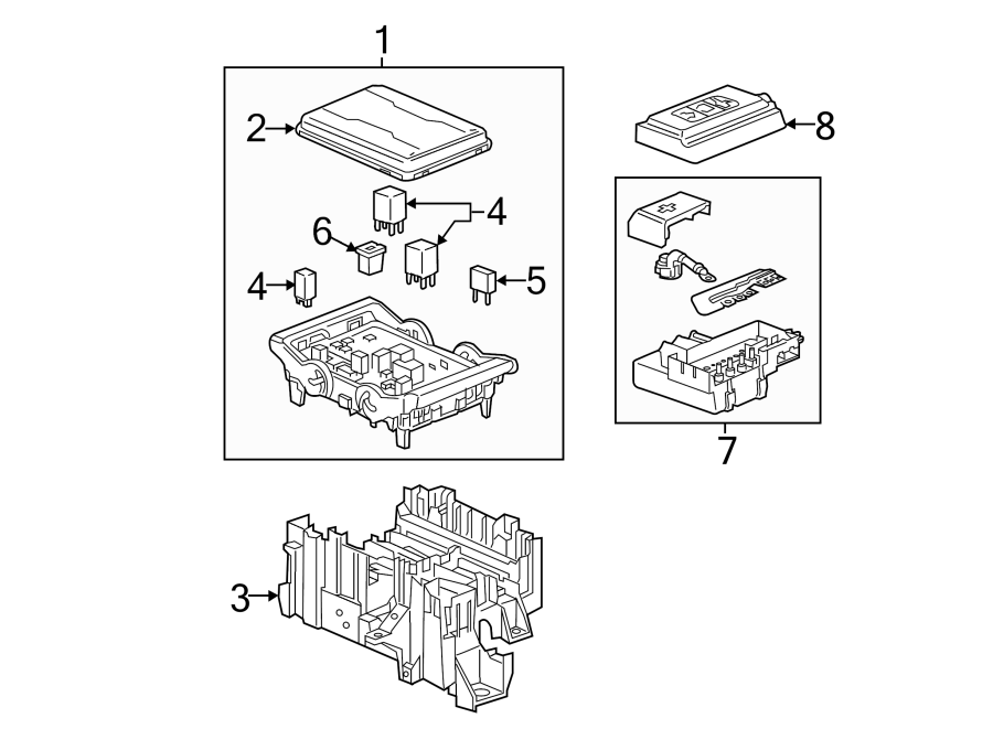 Diagram FUSE & RELAY. for your 2008 Chevrolet Suburban 2500   