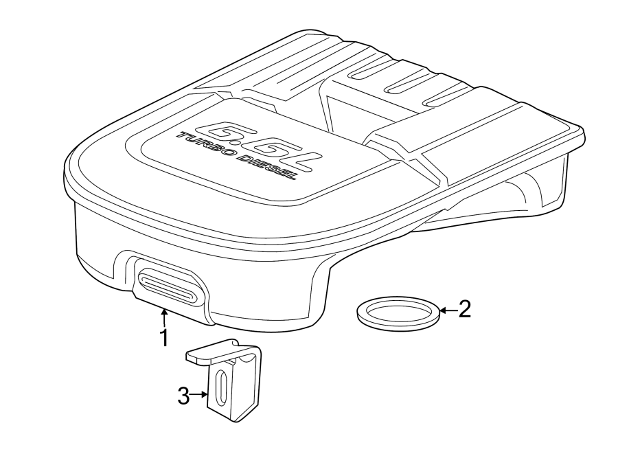 Diagram ENGINE APPEARANCE COVER. for your 2013 Chevrolet Silverado 1500 LS Extended Cab Pickup Fleetside  