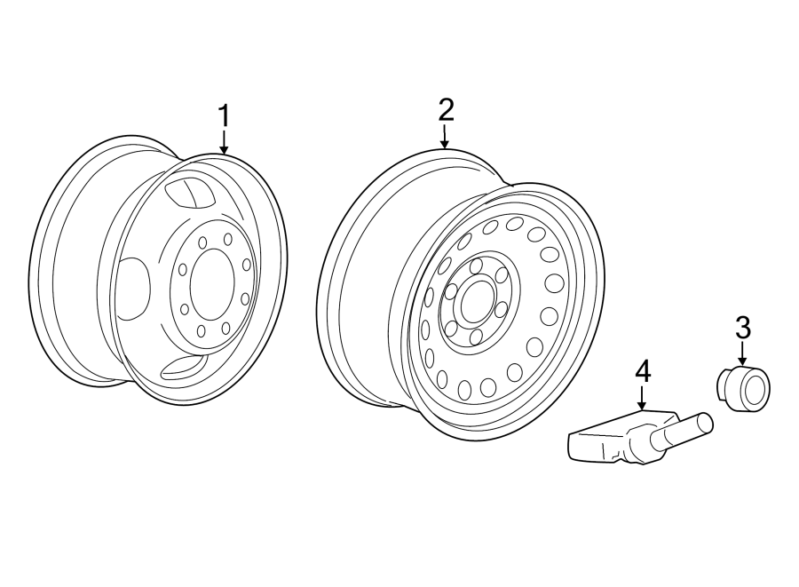 Diagram W/DUAL REAR WHEELS. for your 2016 Chevrolet Silverado 3500 HD LTZ Crew Cab Pickup 6.0L Vortec V8 A/T 4WD 