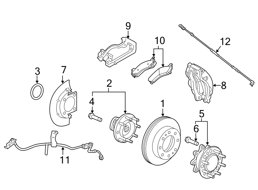 Diagram FRONT SUSPENSION. BRAKE COMPONENTS. for your 2018 Chevrolet Camaro 6.2L V8 A/T ZL1 Coupe 