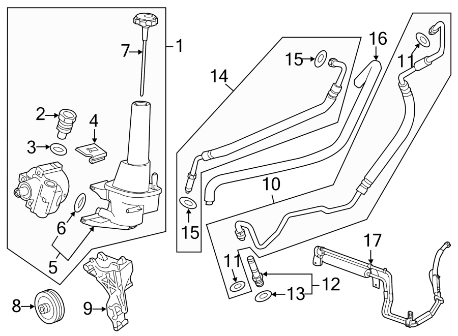 STEERING GEAR & LINKAGE. PUMP & HOSES.