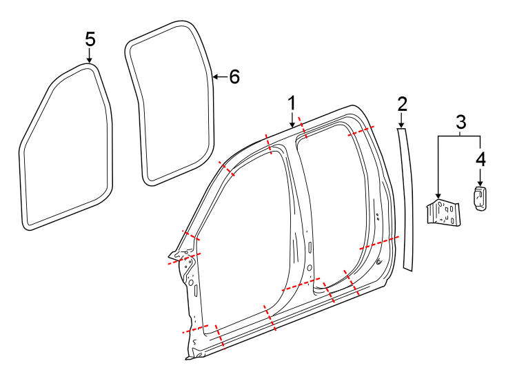 Diagram UNISIDE. for your 2021 GMC Sierra 2500 HD 6.6L V8 A/T RWD SLE Extended Cab Pickup Fleetside 