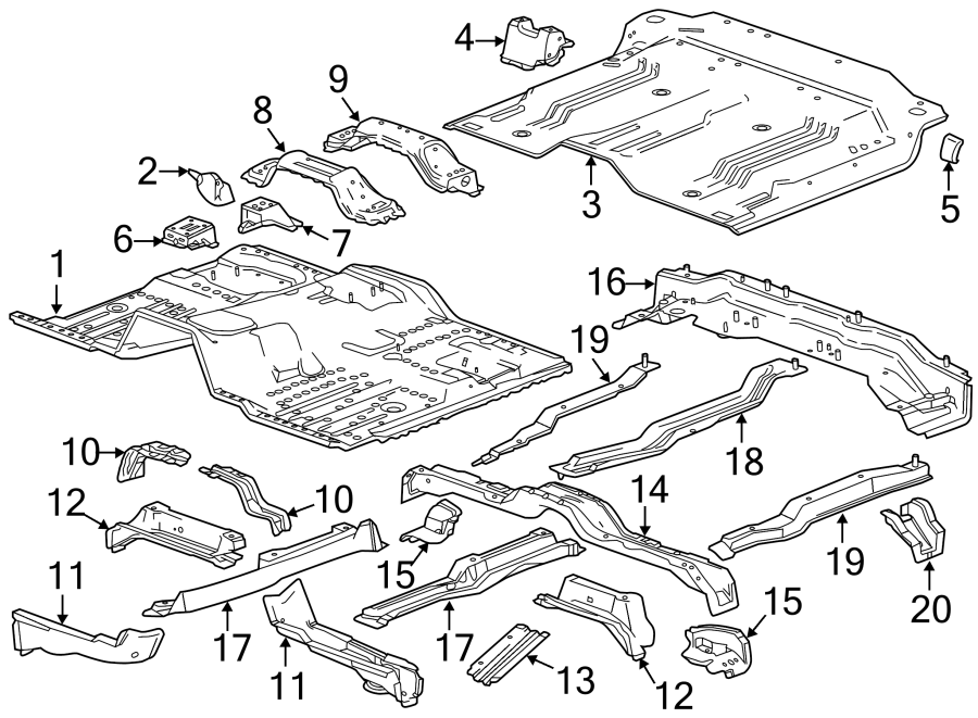 Diagram CREW CAB. for your 2021 Chevrolet Camaro  LT Coupe 