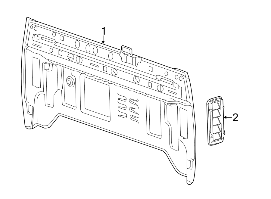 Full size assembly image of BACK PANEL. (1/1)