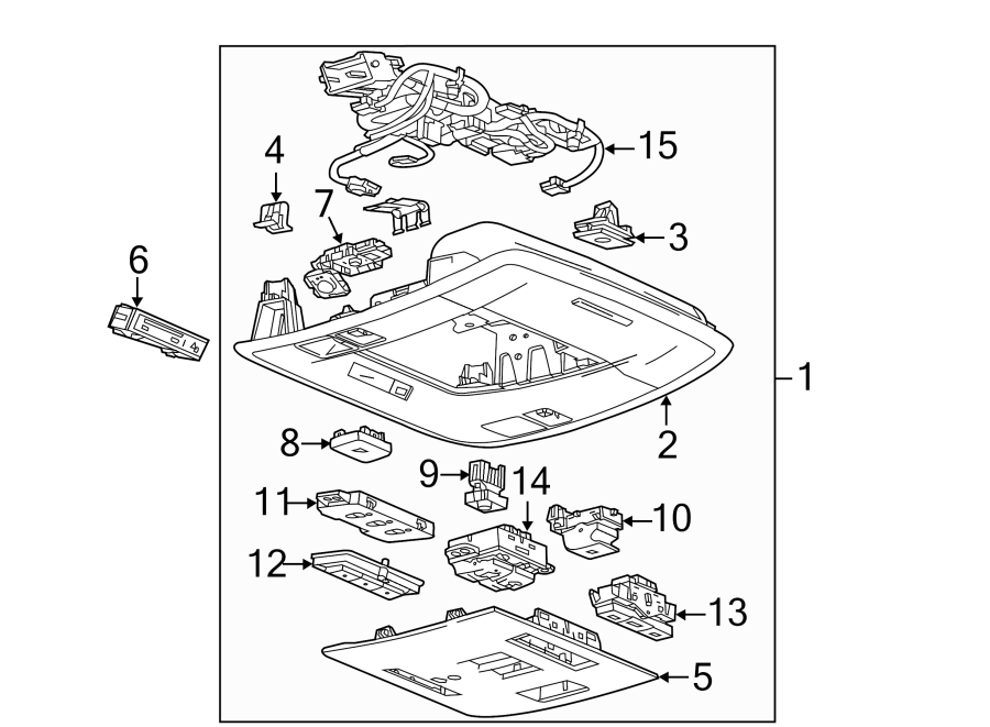 Overhead console.