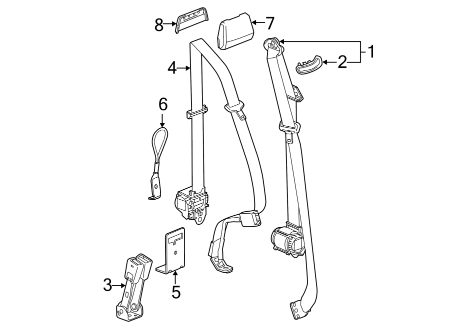 RESTRAINT SYSTEMS. REAR SEAT BELTS.