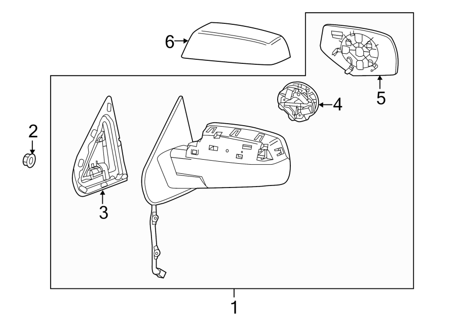 Diagram FRONT DOOR. OUTSIDE MIRRORS. for your 2006 GMC Sierra 3500 6.0L Vortec V8 A/T 4WD SLE Standard Cab Pickup Fleetside 