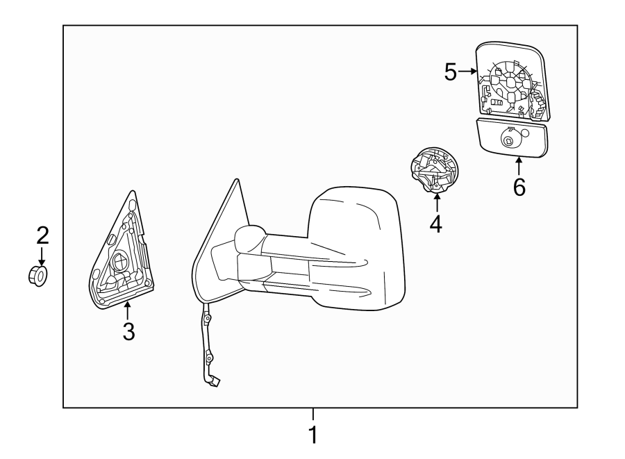 Diagram FRONT DOOR. OUTSIDE MIRRORS. for your 2006 GMC Sierra 3500  SLE Cab & Chassis Fleetside 