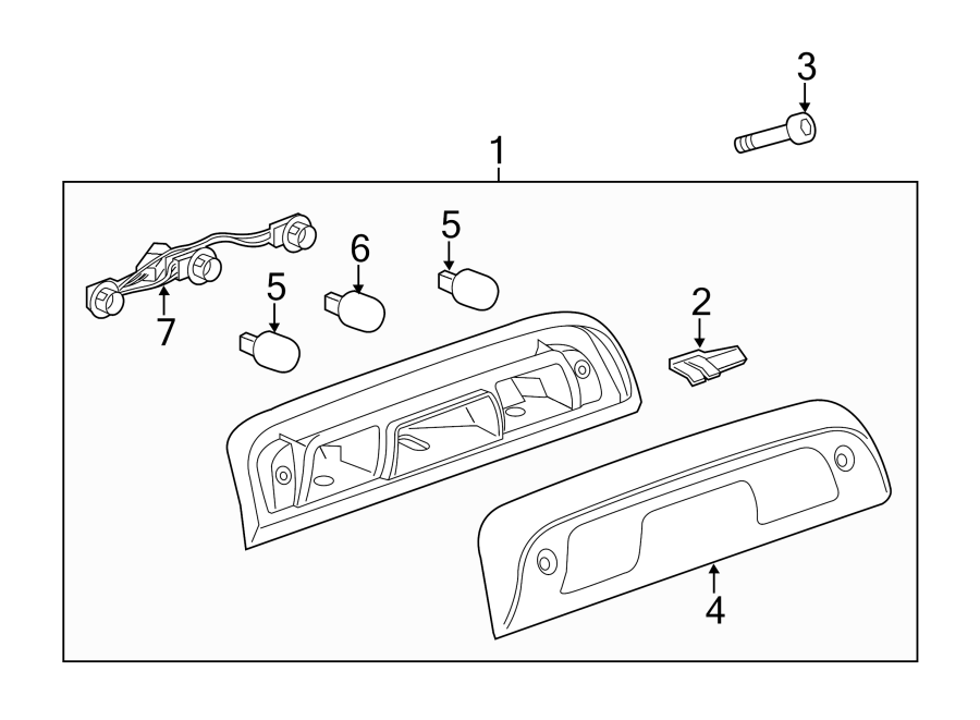 Diagram REAR LAMPS. HIGH MOUNT LAMPS. for your Chevrolet Silverado  