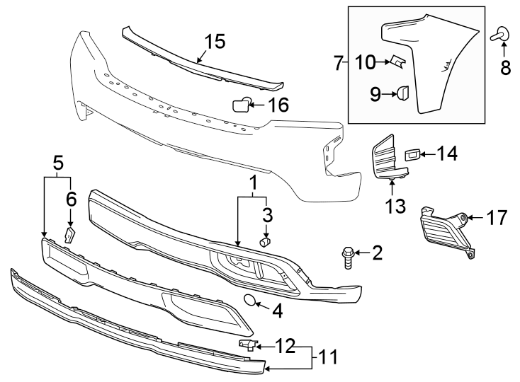 FRONT BUMPER. BUMPER & COMPONENTS. Diagram