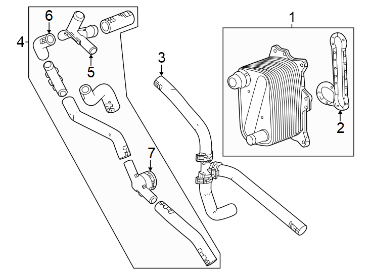 Diagram Oil cooler. for your 2013 Chevrolet Equinox   