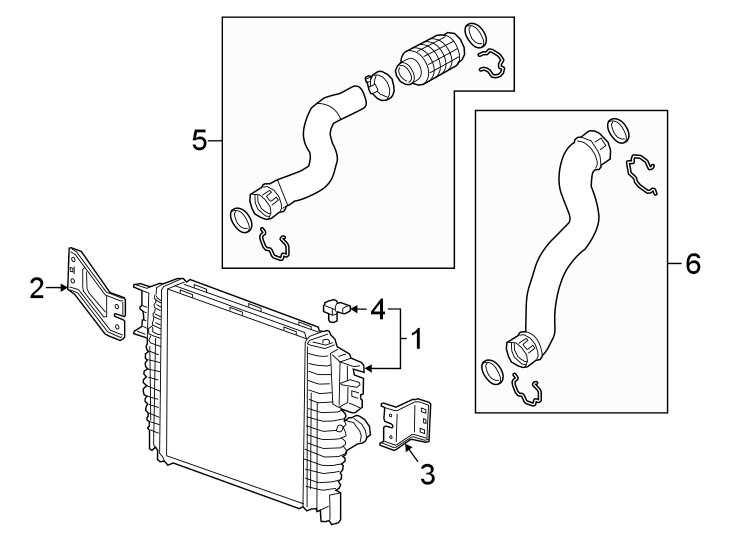 Diagram INTERCOOLER. for your 1995 Chevrolet K2500  Base Standard Cab Pickup Fleetside 4.3L Chevrolet V6 A/T 