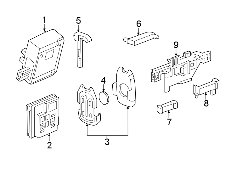 Diagram KEYLESS ENTRY COMPONENTS. for your 2017 Chevrolet Spark  LS Hatchback 