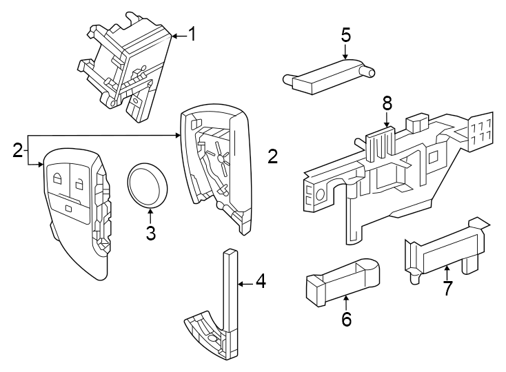 5Keyless entry components.https://images.simplepart.com/images/parts/motor/fullsize/GH19203.png