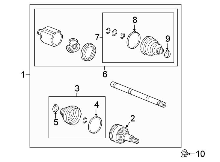 Diagram FRONT SUSPENSION. AXLE COMPONENTS. for your 2004 Chevrolet Blazer LS Sport Utility  