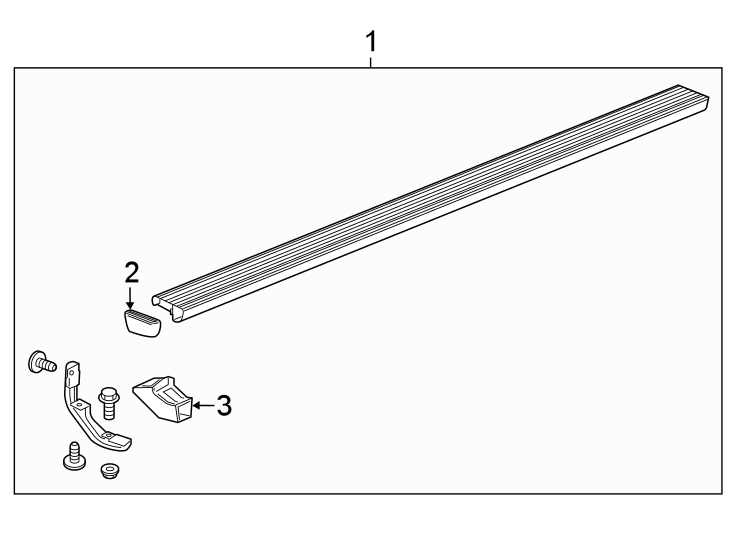 Diagram Running board. for your 2021 Chevrolet Silverado 1500 WT Extended Cab Pickup Fleetside 4.3L EcoTec3 V6 A/T RWD 