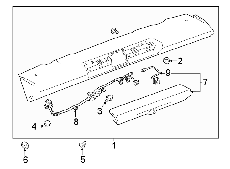 Diagram SPOILER. for your 2021 Chevrolet Silverado 1500 WT Standard Cab Pickup Fleetside  