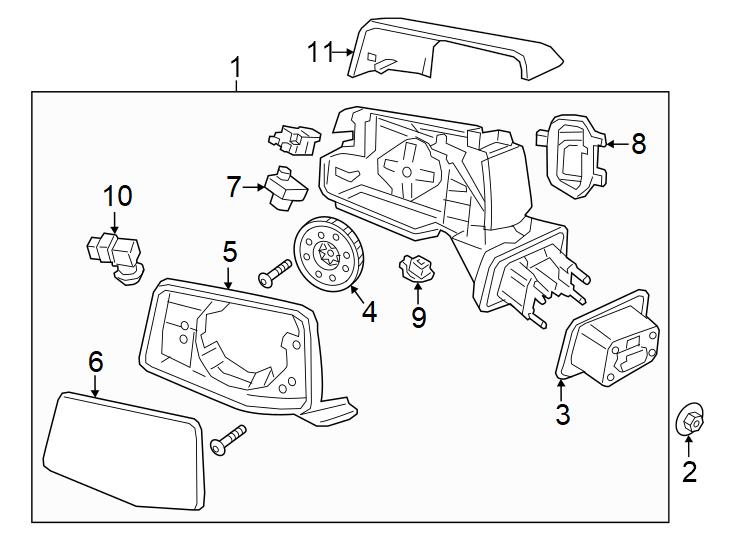 Diagram Front door. Outside mirrors. for your Chevrolet Silverado  