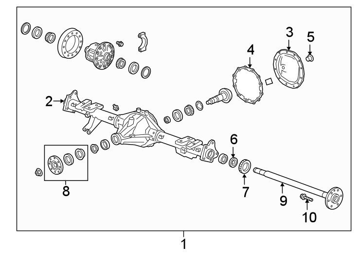 REAR SUSPENSION. AXLE HOUSING. Diagram