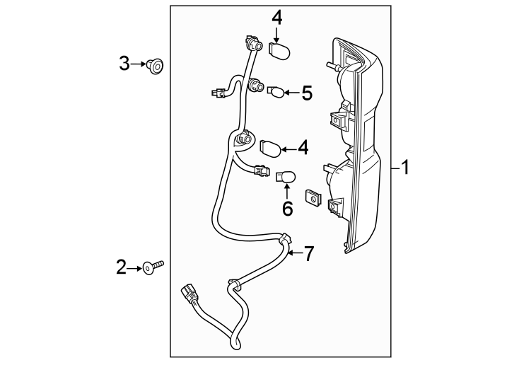 Diagram REAR LAMPS. TAIL LAMPS. for your 2008 Chevrolet Corvette   