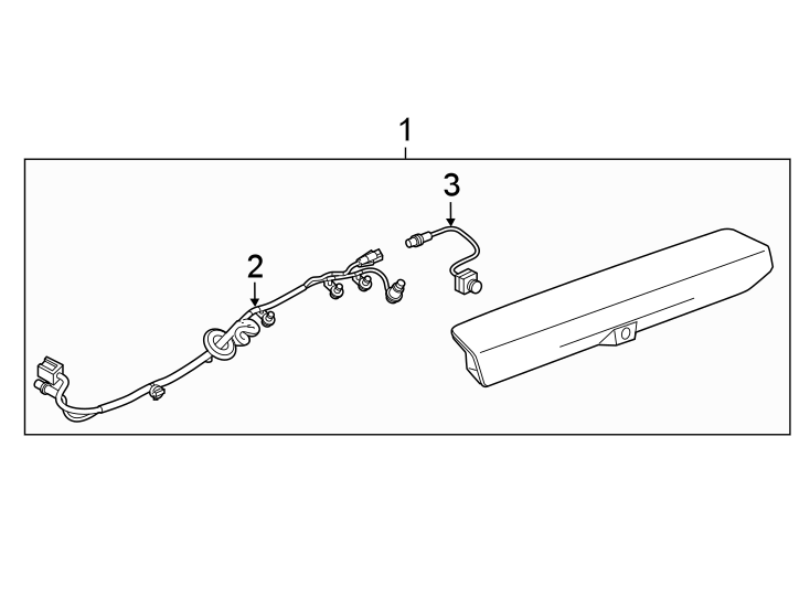 Diagram Rear lamps. High mounted stop lamp. for your Chevrolet