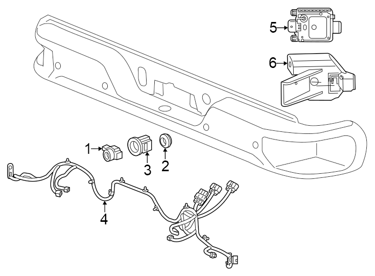 1Rear bumper. Electrical components.https://images.simplepart.com/images/parts/motor/fullsize/GH19819.png