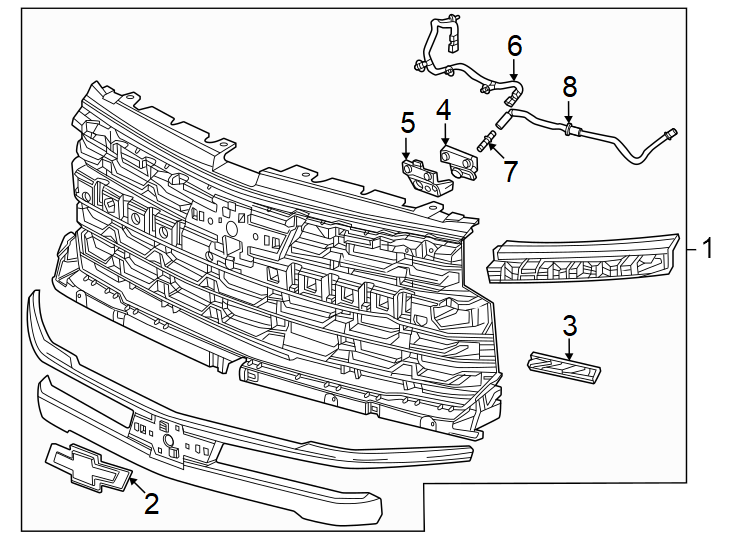 3Grille & components.https://images.simplepart.com/images/parts/motor/fullsize/GH19862.png