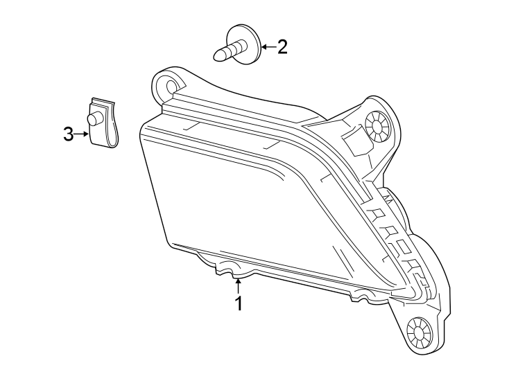 Full size assembly image of Front lamps. Fog lamps. (1/1)