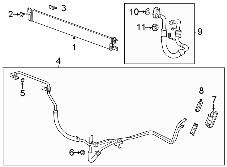 TRANS oil cooler. Diagram