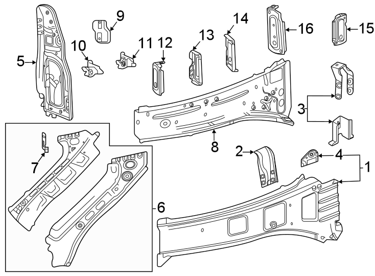 Diagram Inner components. for your 2020 Chevrolet Suburban    