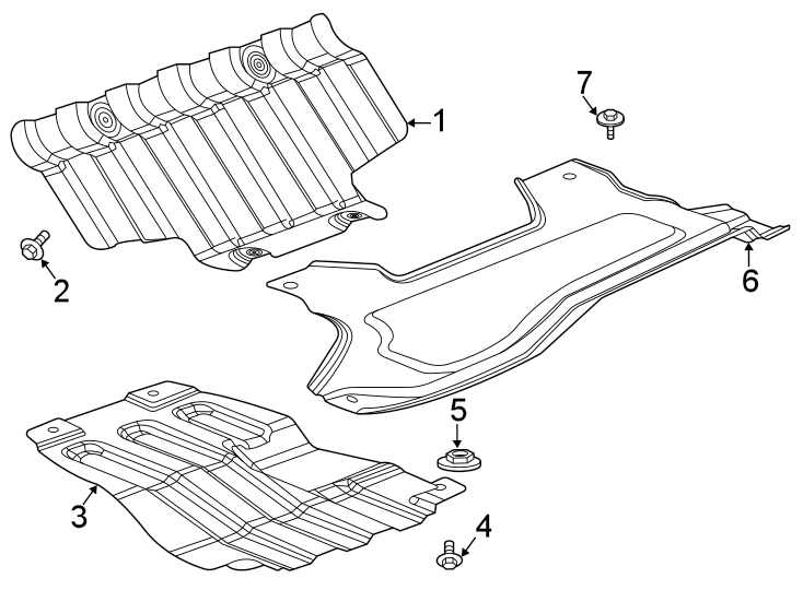 Frame. Splash shields. Diagram