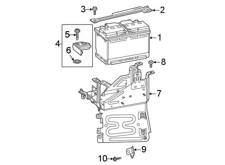 Diagram Battery. for your 2020 Chevrolet Silverado 2500 HD LTZ Crew Cab Pickup 6.6L Duramax V8 DIESEL A/T RWD 