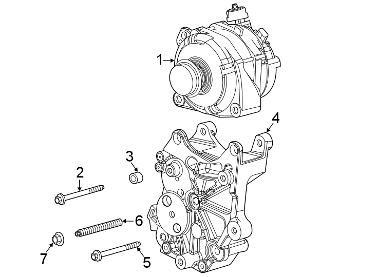 Diagram Alternator. for your 2019 GMC Sierra 2500 HD 6.0L Vortec V8 FLEX A/T 4WD SLT Extended Cab Pickup Fleetside 