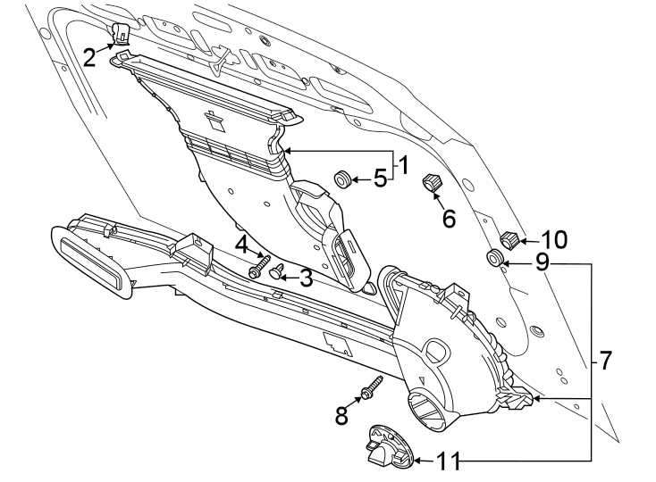 Diagram Air intake. for your 2021 Chevrolet Silverado 2500 HD WT Crew Cab Pickup Fleetside  