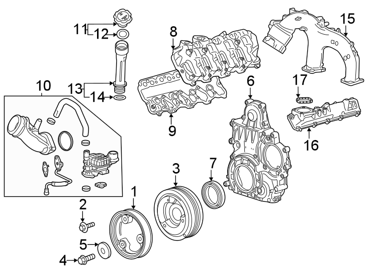 Diagram Engine parts. for your 2023 Chevrolet Camaro  LT1 Convertible 