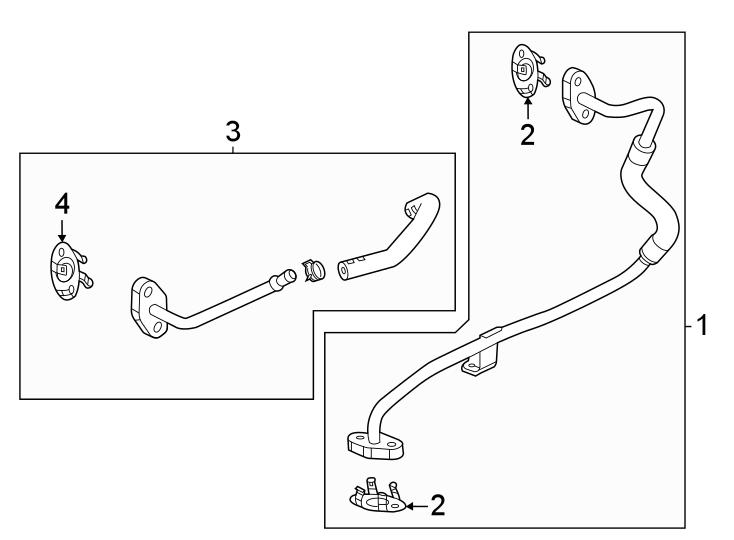 Diagram Turbocharger & components. for your 2021 Chevrolet Silverado 2500 HD WT Standard Cab Pickup Fleetside 6.6L Duramax V8 DIESEL A/T 4WD 