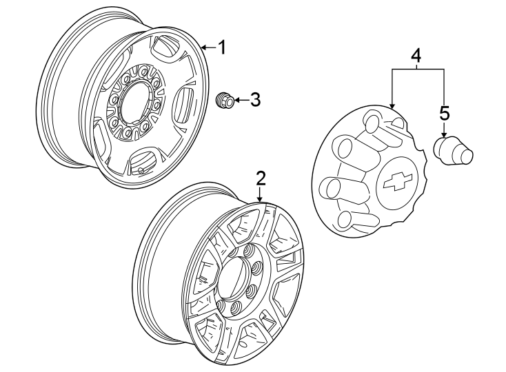 Diagram Wheels. for your 2012 GMC Sierra 3500 HD SLE Cab & Chassis Fleetside  