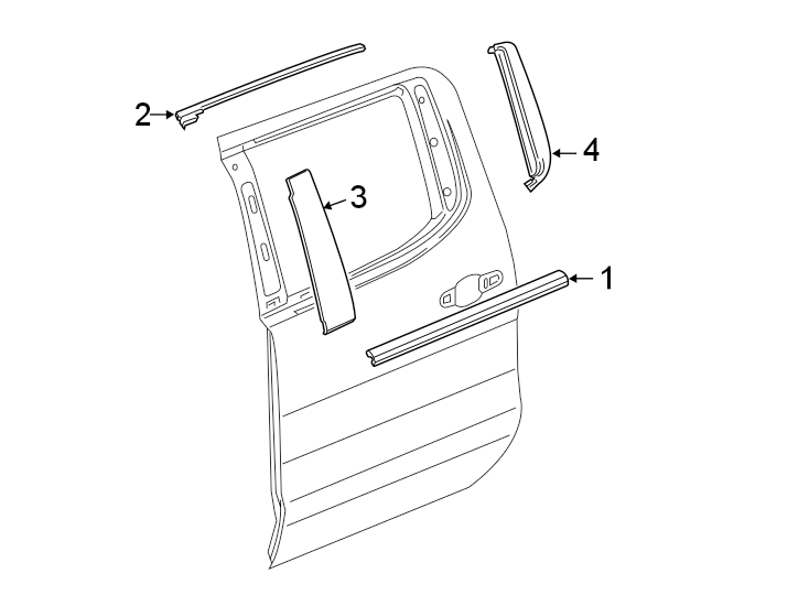 2Rear door. Exterior trim.https://images.simplepart.com/images/parts/motor/fullsize/GH20731.png