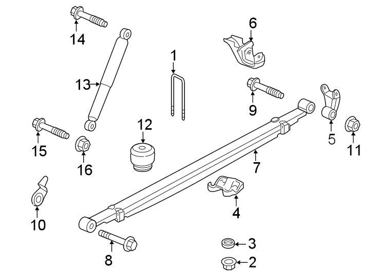 Diagram Rear suspension. Suspension components. for your 2017 GMC Sierra 2500 HD 6.0L Vortec V8 FLEX A/T RWD SLE Standard Cab Pickup 