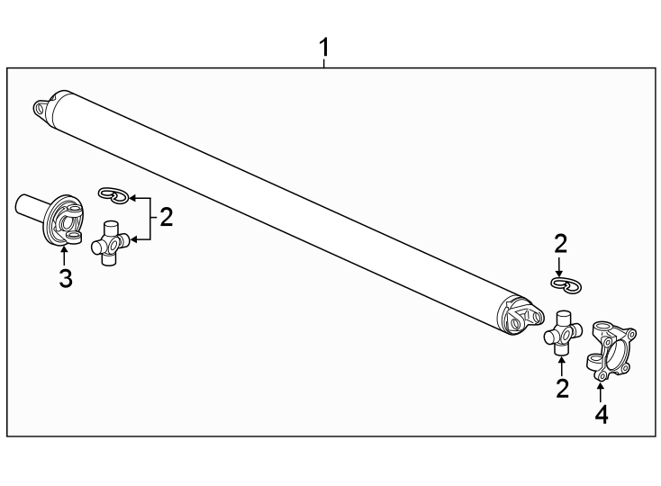 Diagram Rear suspension. Drive shaft. for your 2022 Chevrolet Silverado 1500 LT Trail Boss Crew Cab Pickup Fleetside  