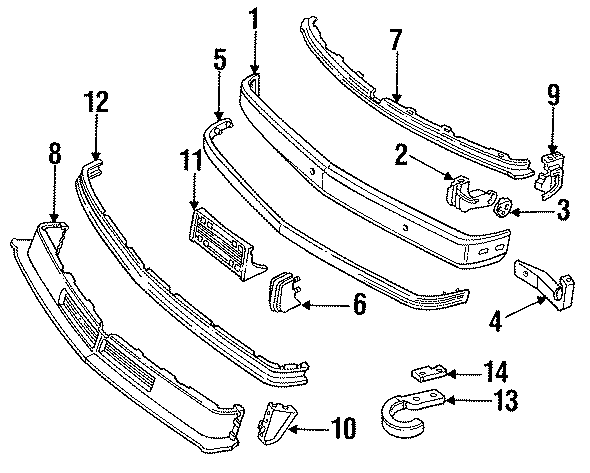 FRONT BUMPER. BUMPER & COMPONENTS.