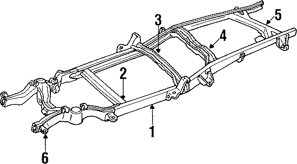 Diagram FRAME & COMPONENTS. for your GMC K1500   